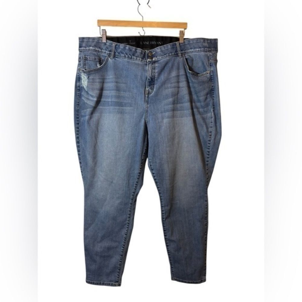 LANE BRYANT | denim blue jeans 28 skinny tighter tummy technology